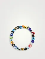 Beaded Bracelet With Evil Eye Glass Beads
