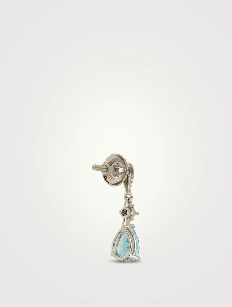 Gold Gem Drop Earrings