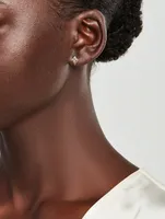 Gold Trinket Stud Earrings With Gems