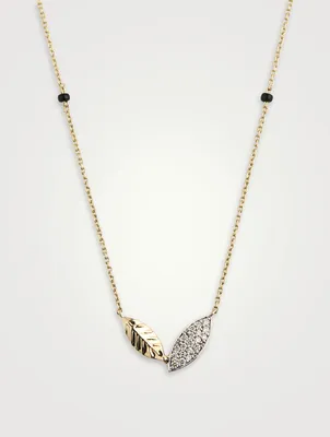 Lisha Gold Mangalsutra Necklace With Gems