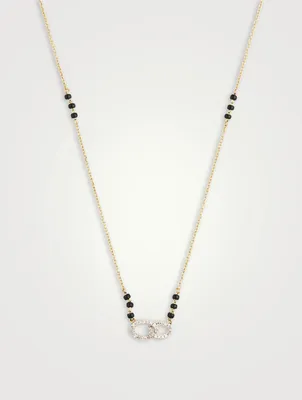 Netra Gold Mangalsutra Necklace With Gems