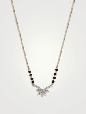Tania Gold Mangalsutra Necklace With Gems