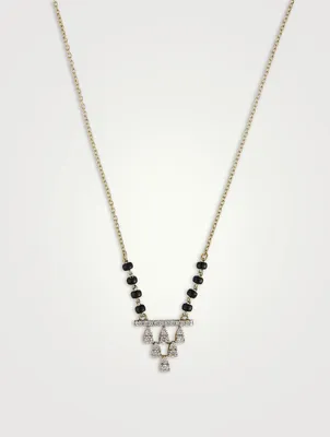Asna Gold Mangalsutra Necklace With Gems