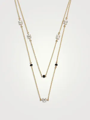 Dineta Gold Mangalsutra Necklace With Gems