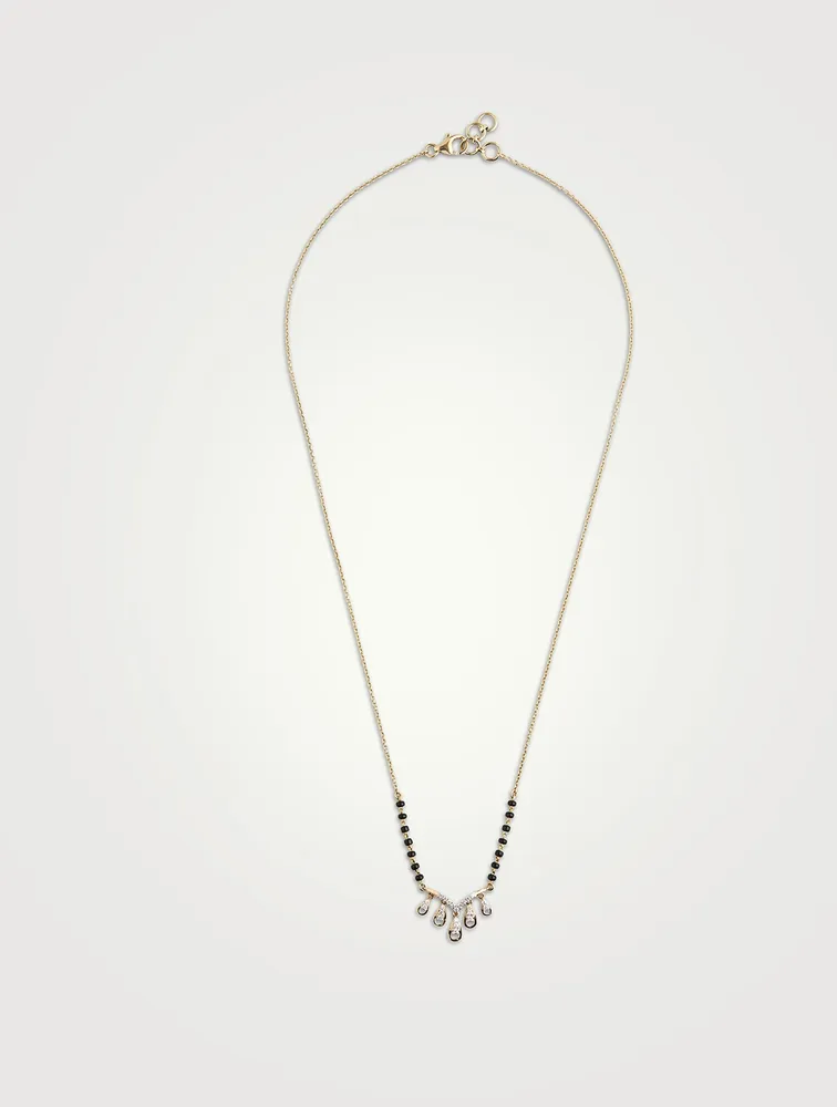 Panya Gold Mangalsutra Necklace With Gems