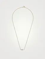 Gold Petal Cluster Necklace With Gems