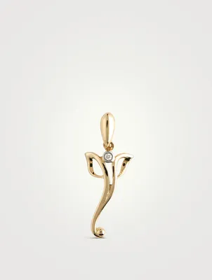 Gold Siddh Charm With Gems
