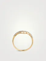 Gold Apex Stack Ring With Gems