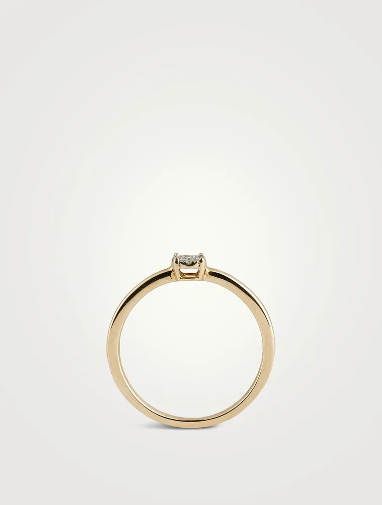Gold Cluster Ring With Gems