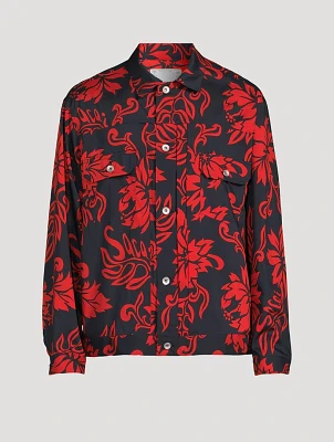 Blouson Shirt Floral Print