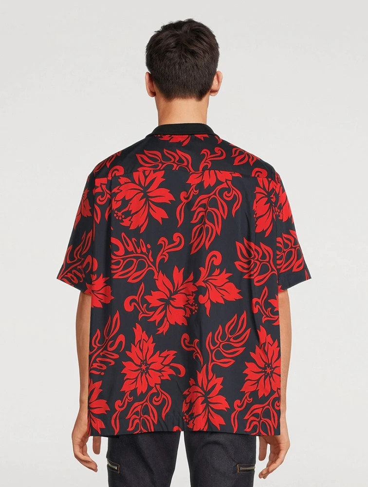 Short-Sleeve Shirt Floral Print
