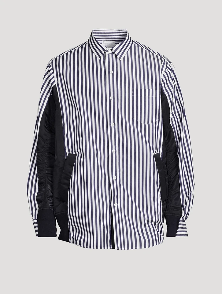 Cotton Poplin Shirt Striped Print