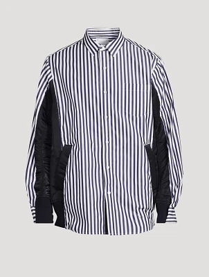 Cotton Poplin Shirt Striped Print
