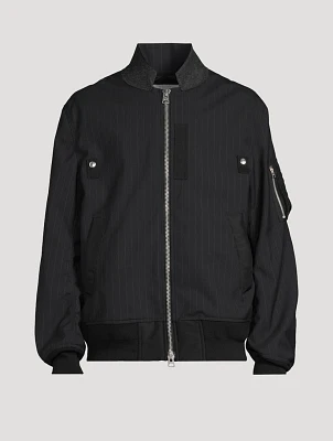 Blouson Jacket Chalk Stripe Print