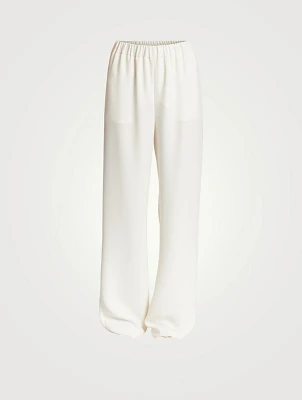 Cady Silk Wide-Leg Pants