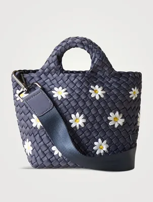 Petit St. Barths Daisy-Embroidered Neoprene Tote Bag