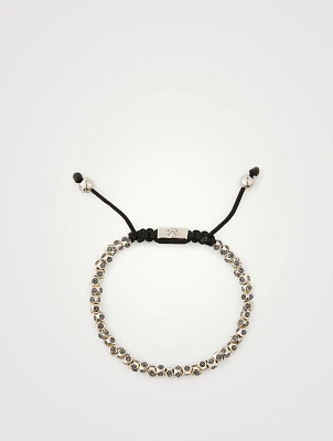 Sterling Silver Faceted Flower Beaded Bracelet