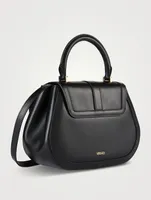 Medium Greca Goddess Leather Top Handle Bag