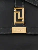 Medium Greca Goddess Leather Top Handle Bag