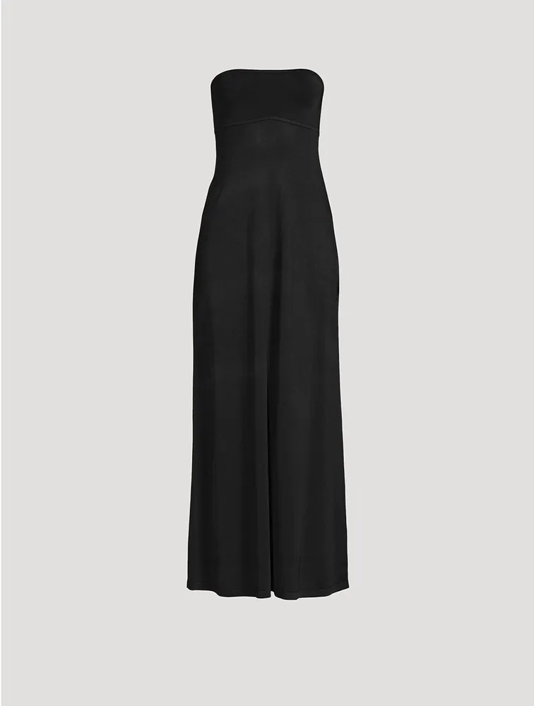 Strapless Knit Maxi Dress