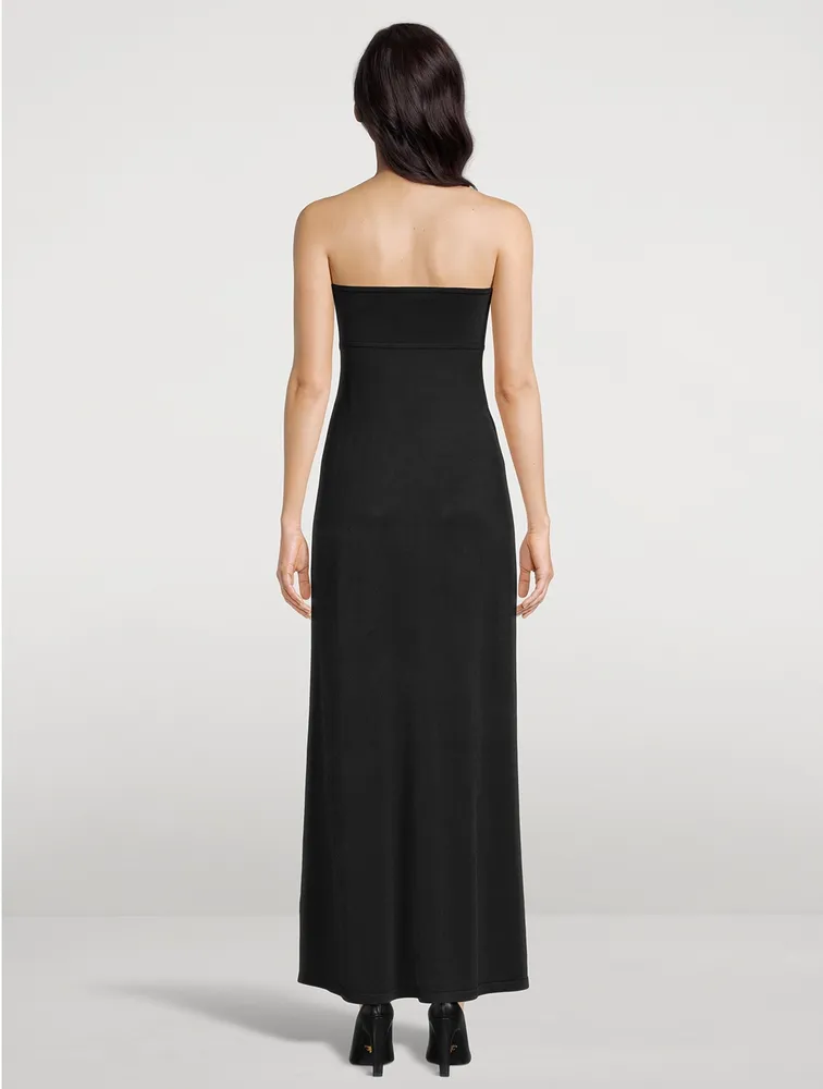 Strapless Knit Maxi Dress