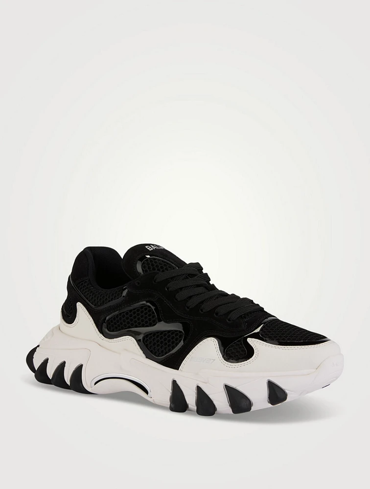 B-East Leather Suede And Mesh Sneakers
