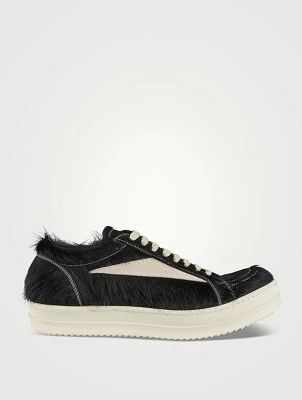 Vintage Hairy Leather And Suede Sneakers