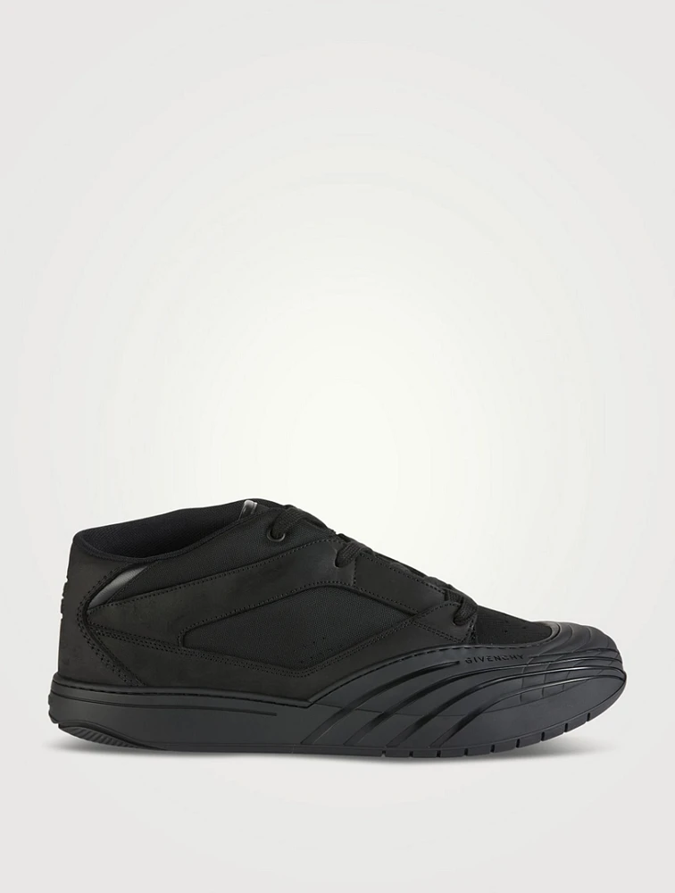 Leather And Nylon Skate Sneakers