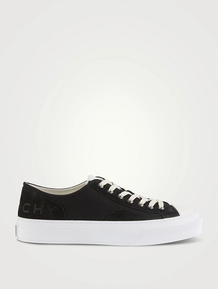 City Canvas And Suede Sneakers