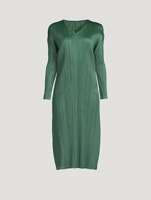 December Long-Sleeve Midi Dress