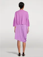 Drape Jersey Midi Dress