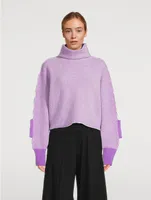 Seed Stitch Knit Wool Sweater