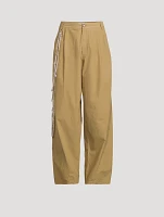 Phebe Wide-Leg Chinos With Crystal Wallet Chain