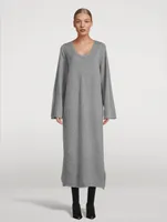 Lovella Wool-Blend Long Dress