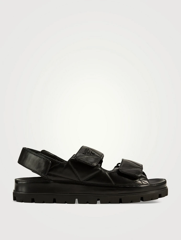 Quilted Leather Sport Sandals