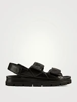 Quilted Leather Sport Sandals