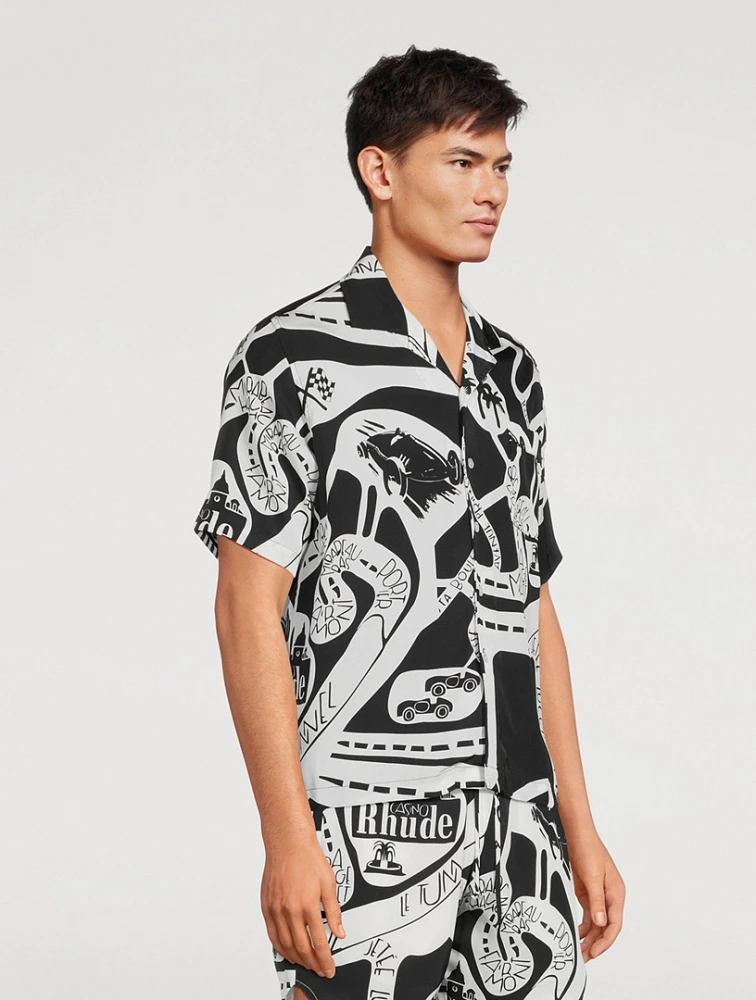Strada Silk Short-Sleeve Shirt