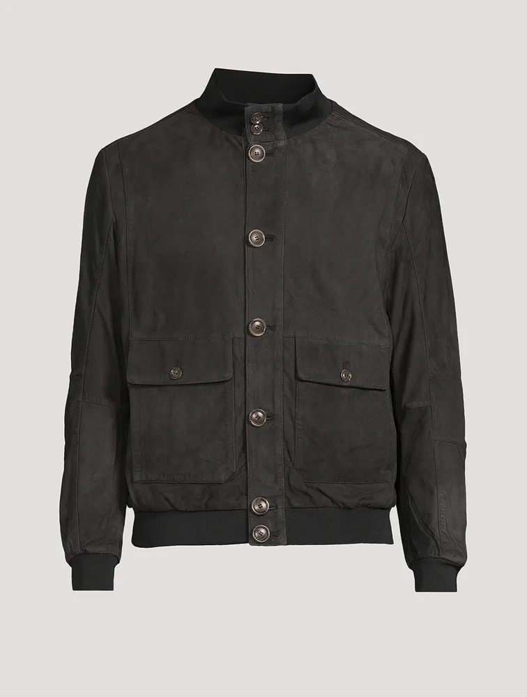 Leon Suede Bomber Jacket