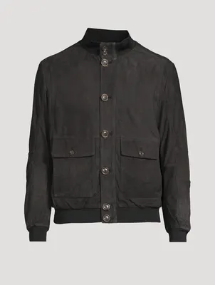 Leon Suede Bomber Jacket