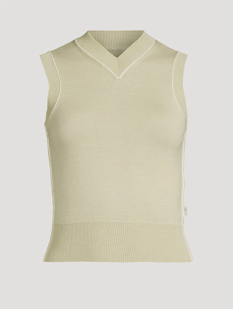 Wool-Blend Sweater Vest