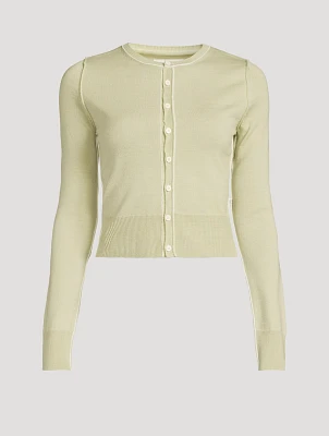 Wool-Blend Slim-Fit Cardigan