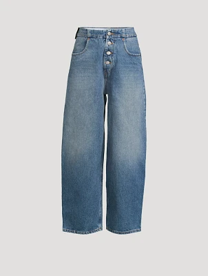 Cotton Straight-Leg Jeans