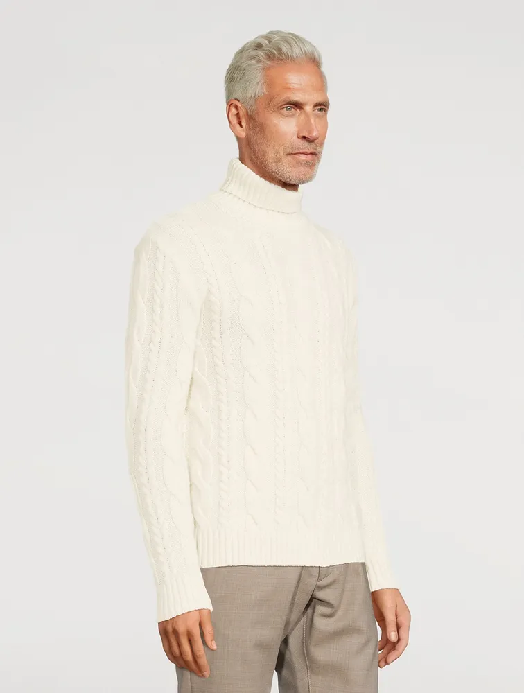 Wool And Cashmere Turtleneck Sweater