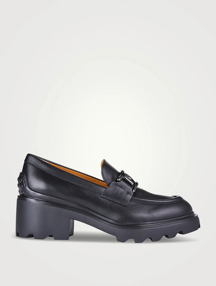 Leather Heeled Loafers
