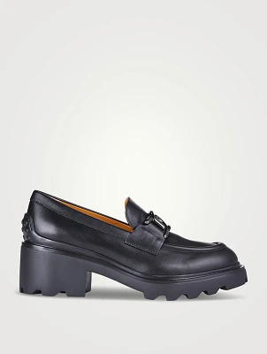 Leather Heeled Loafers