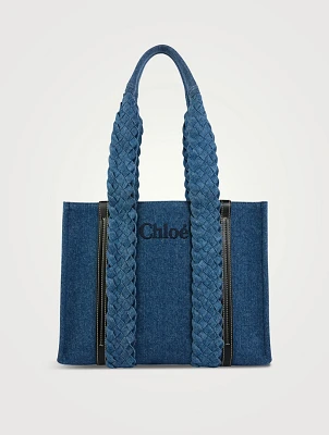Medium Woody Denim Tote Bag