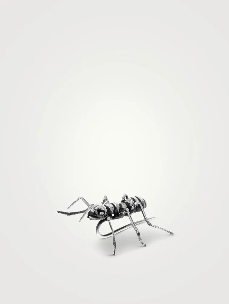 Silver Ant Lapel Pin