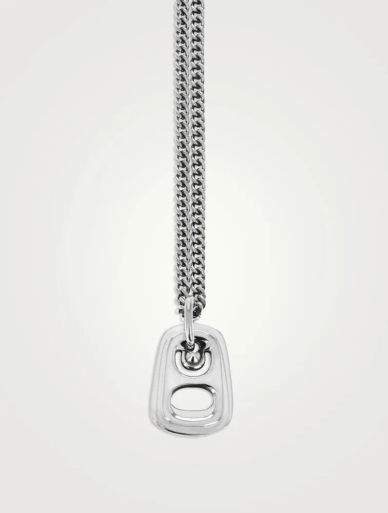 Silver Pop Top Pendant Necklace