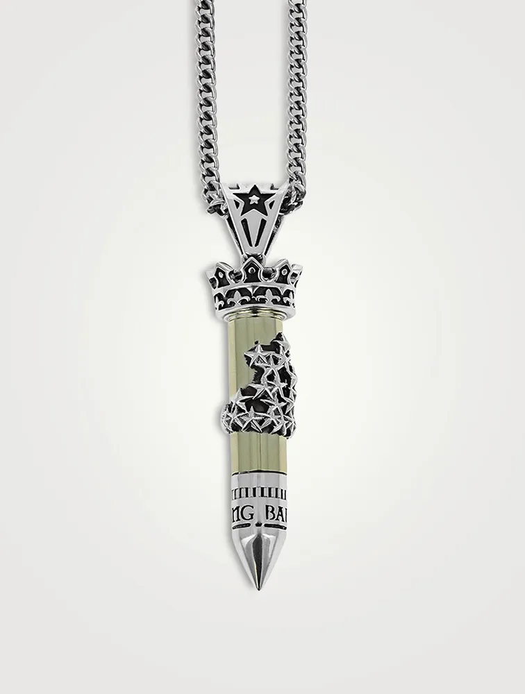 Silver .38 Special Bullet Pendant Necklace