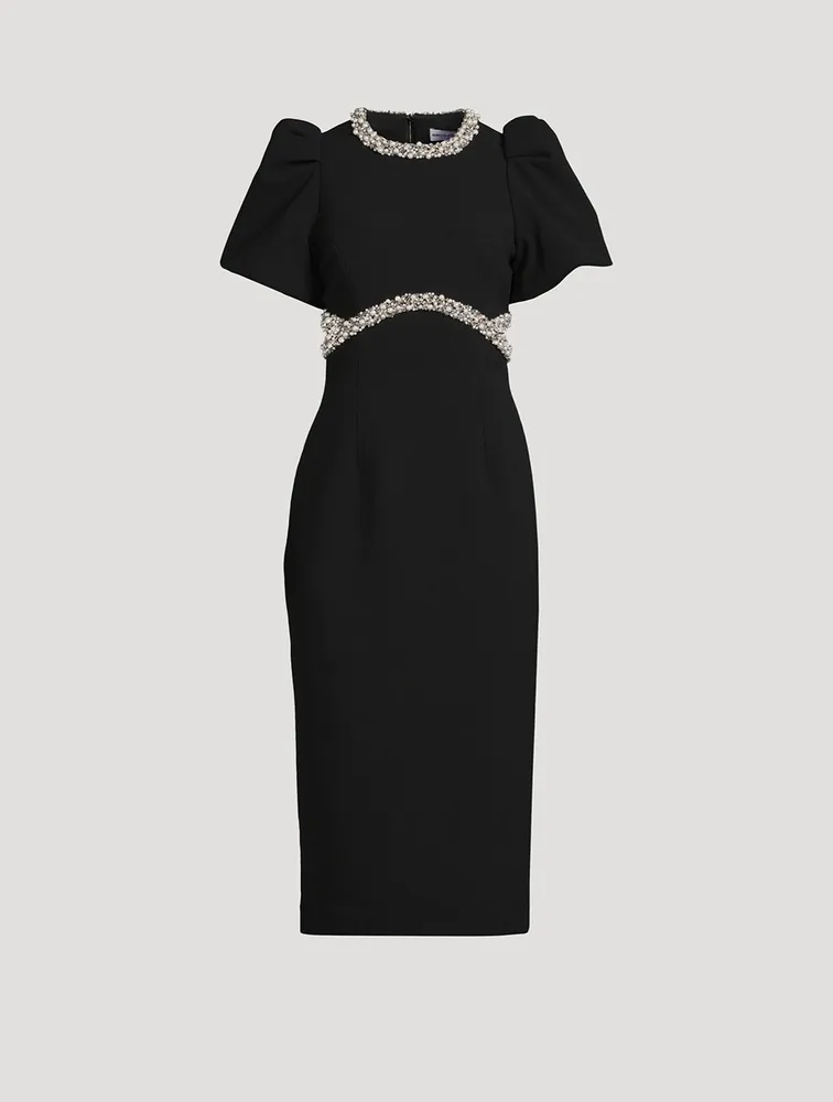 Eva Embellished Cut-Out Midi Dress